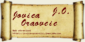 Jovica Oraovčić vizit kartica